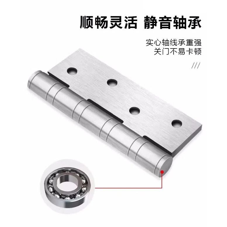 不銹鋼平開(kāi)合頁(yè) 現(xiàn)代木門的靜音守護(hù)者